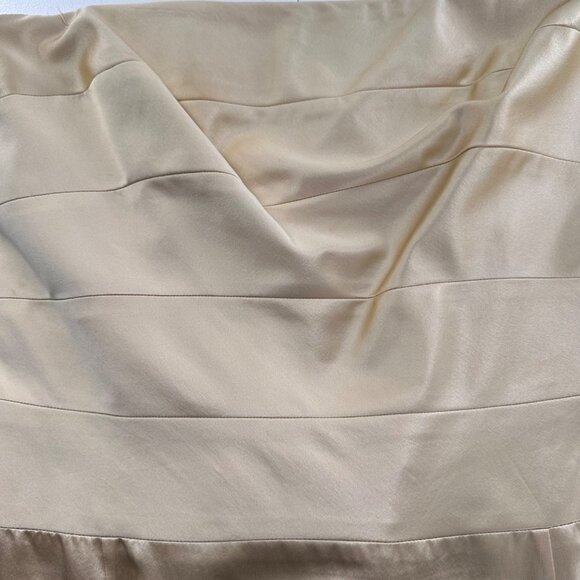 Talbots Womens Champagne Silk Sleeveless Midi Dress Size 14 Beige Y2K Fairy Read - Picture 11 of 14